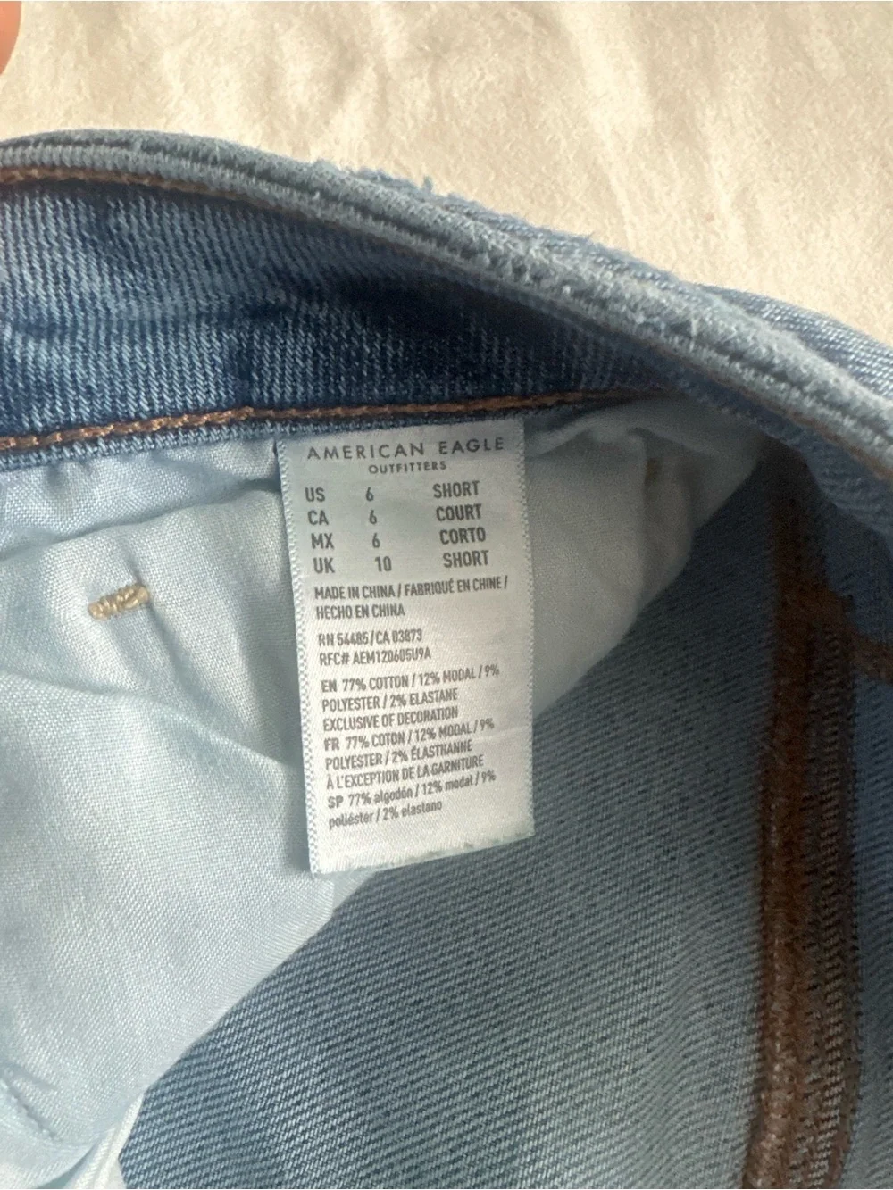 American Eagle Outfitters Light Blue Distressed Jeans
